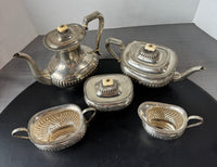 5-Piece Michael C. Fina Co. England Sterling Silver Tea Service Set