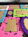Vibrant Eclectic Picture Frame Wall Collage