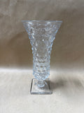 Tall Clear Glass Flared Vase