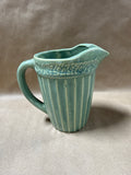 (G) Green Stoneware Pottery Pitcher