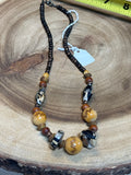 Tribal Acrylic & Wooden Beaded Necklace
