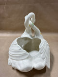 Ceramic Floral Swans Planter
