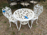 B-Cast Metal White Garden/Patio Bistro Set, Three Pieces