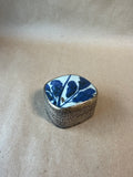 Blue And White Silver Plate Trinket Box