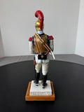 Regiments de Carabiniers Van Gerdinge Sitzendorf Porcelain French Soldier with Wooden Base & Box