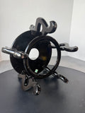 Large Asian Inspired Black Gloss Wooden Plant Stand