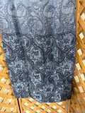 Womans SIZE 14 Talbots Gray Tweed Floral Paisley Print Sleeveless Sheath Dress