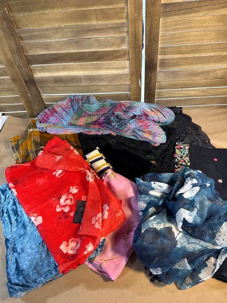 Lot Of Assorted Scarves — 12 Scarves