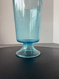 Blue Glass Pedestal Vase