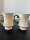 Pair of Grasslands Road Celtic Footed Irish Cream Mugs