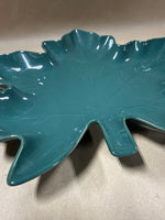 (A) Green Ceramic Leaf Tray