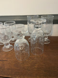 Southern Living Bella Luna Goblet Glasses with Bubble Accents, 2 different sizes, 10 pieces total
