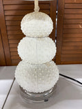 Pair of Faux Stacked Sea Urchin Lamps on Acrylic Bases