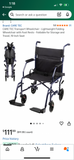 Compass Health Brands Corp Carex Transport Wheel Chair with Foot Supports
