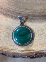 Sterling Malachite Pendant