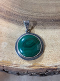 Sterling Malachite Pendant