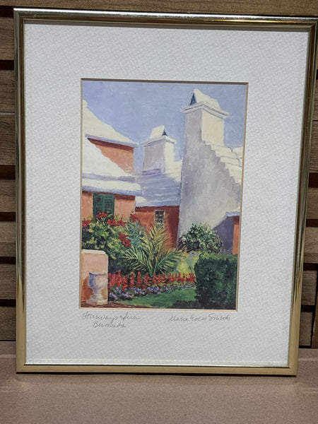 Fourways Inn, Bermuda Print by Maria Evers Smith; Signed
