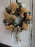 Berries & Burlap Faux Fir Wreath