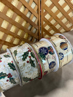 C- Christmas Ribbon Lot, 4 rolls