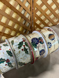 C- Christmas Ribbon Lot, 4 rolls