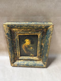Framed Crackled François-Hubert Drouais Print Of Young Student