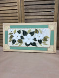 Metal Wall Hanging with Magnolias