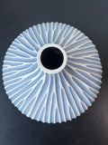 Periwinkle & White Textured Thai Porcelain Large Bud Vase