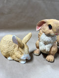 Set Of 3 Resin Rabbits