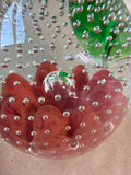 Art Glass Bubble Apple Paperweight - Joe St Clair