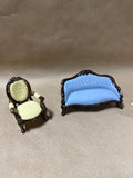 3 Piece Porcelain Miniature Doll House Furniture