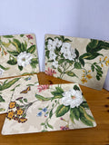 Floral Cork Back Placemats - Set Of 4 (C)