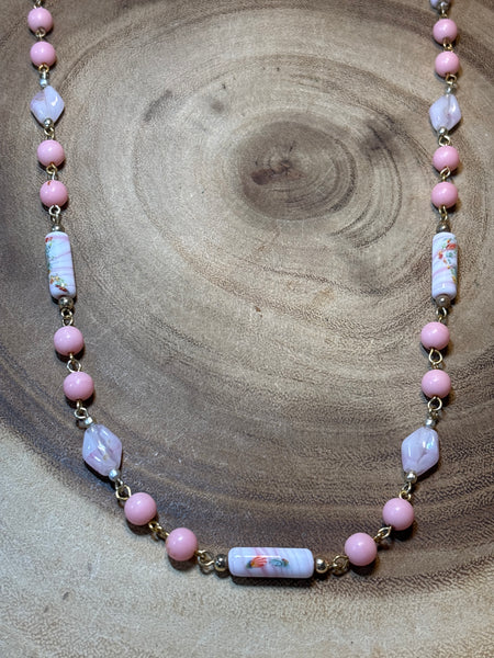 Pink Beaded Necklace