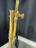 Brass Vintage Adjustable Pharmacy Floor Lamp (WORKS) (2 AVAILABLE—PRICED AT $145 EACH)
