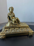 Pair of Louis XVI Gilt Bronze Vintage Andirons AS IS (READ DESCRIPTION CAREFULLY)