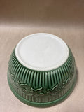 Green Embossed Ivy Leaf Stoneware Small Mixing Bowl