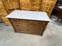 Antique Marble Top Dresser, on Casters***HEAVY ITEM***