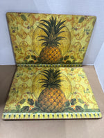 Pimpernel Golden Pineapple Cork Backed Placemats — Set of 4