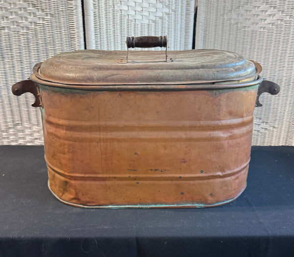 Antique Copper Lidded Wash Boiler
