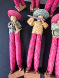 13-Piece Vintage Woven Straw Mexican Folk Art Mariachi Band