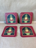 Pineapple Cork Back Coasters - Set Of 4 - (D)