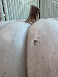 XL Heavyweight White Resin Pumpkin Decor