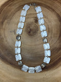 White & Silver Necklace/Choker