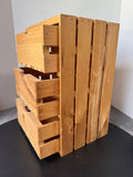 Rustic Wooden 3-Drawer Crate Storage Unit (B)