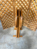 Pair of Folding Oval TV Tray Tables with Stand