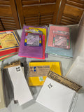 Bin of Assorted Craft Papers (bookmarks, cards, envelopes, etc)