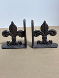 Cast Iron Fleur De Lis Bookends