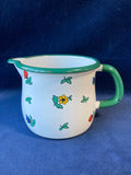 Riess Enamelware Country Floral Small Pitcher