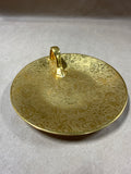 Gold Encrusted Floral Dish With Handle — Bavaria Tirschenreuth
