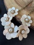 Kate Spade New York Mother of Pearl Flower Statement Necklace