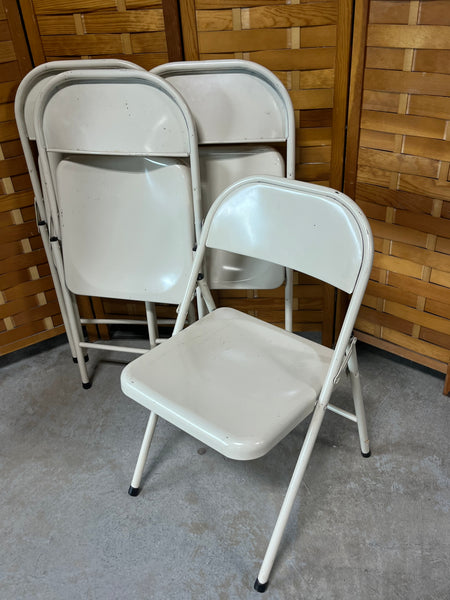 Set of 4 Metal Folding Chairs